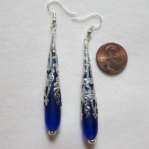 Long Sea Glass Earrings